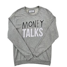 Zara Unisex Grau Grafik Sweatshirt XL Rundhal...