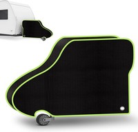 Deichselabdeckung Universal FüR Wohnwagen AnhäNgerkupplung Schwarz Mit Reflektor