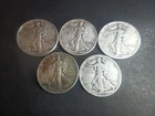5 Different Walking Liberty Silver Half Dollars