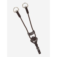 LeMieux Elasticated Martingale Attachment - Brown/Silver - Cob