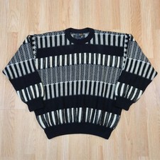 90s Vintage COOGI Australia Sweater / Crewneck, Geometric, 100 Wool, Clean