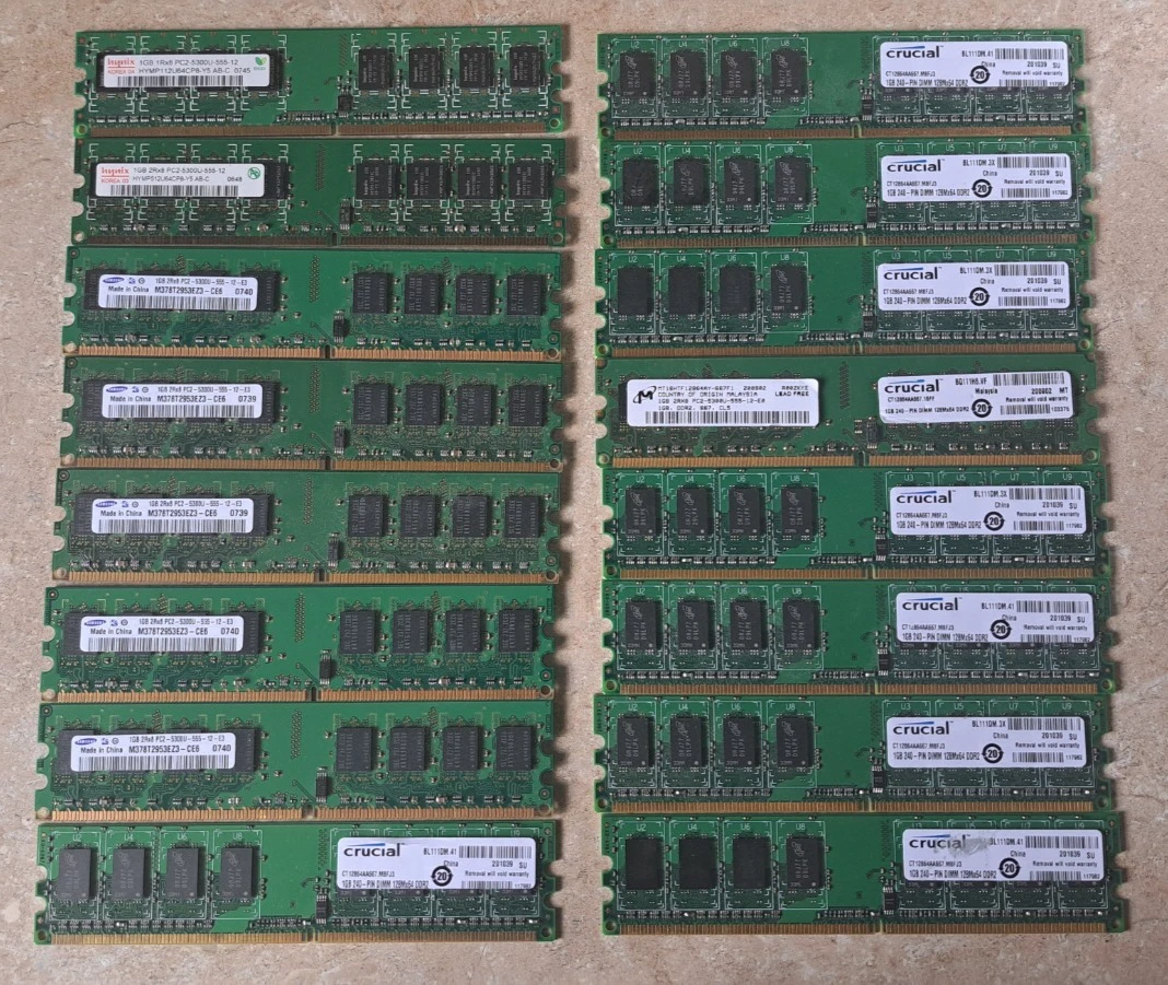 PC2-5300 DDR2-667 1 GB DDR2 SDRAM Computer Memory (RAM) for sale