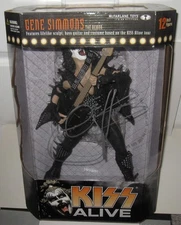 GENE SIMMONS SIGNED KISS ACTION FIGURE ALIVE THE DEMON SUPER STAGE MCFARLANE JSA