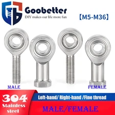 Female Rod End, A2 Stainless Steel Bearing Rose Joint Left / Right Thread M6-M36