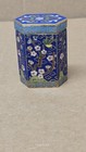 Antique Teal & blue Bird enamel Chinese Cloisonne Hex Box