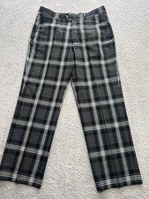 Galvin Green Loud and Proud Golf Trousers Men's W34 L29 Black Check Straight Leg
