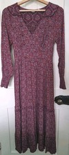 Fat Face Bennie Floral Purple Pink Ditsy Tea Dress Size  8
