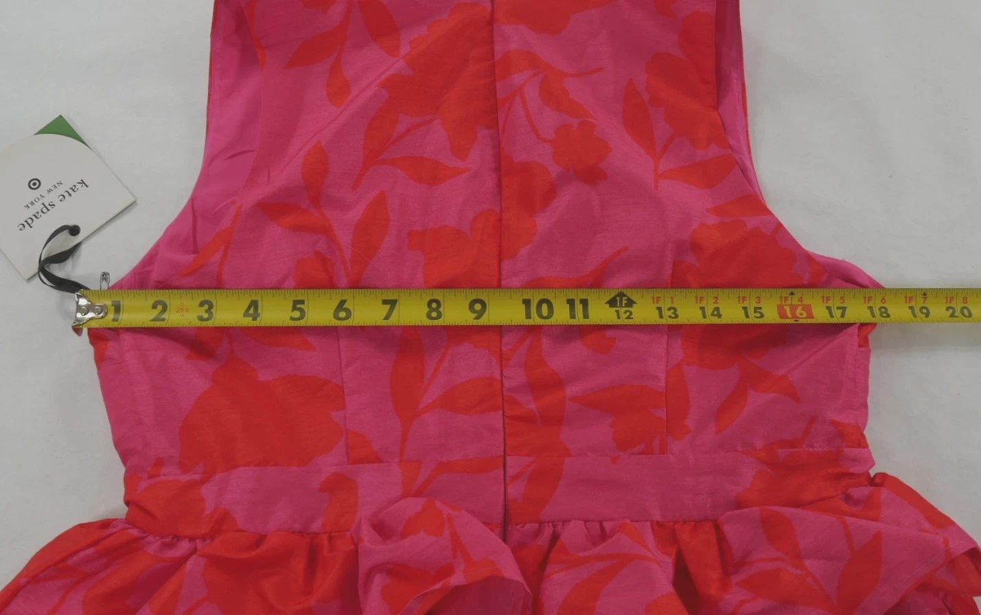 Abito midi Kate Spade NY x Target classico rosa peplo donna taglia 10 nuovo