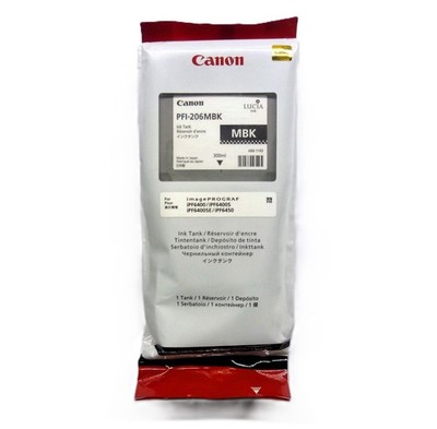 Original Canon PFI-206MBK schwarz matt 300ml iPF6400 iPF6450 OVP DATUM 2018