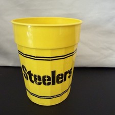 Rare Vintage Yellow Pittsburgh Steelers Sunoco Souvenir  Tumbler