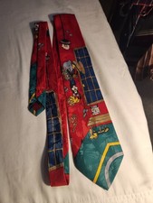 Vintage Disney Mickey Unlimited Mickey Donald Goofy Basketball Silk Neck Tie