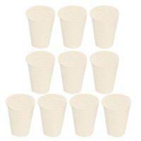 Feste Gummistopfen 000#, 10Er Pack Konische Labordichtung Gummistopfen, Weiß