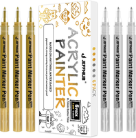 6 StüCk Gold- & Silber Acrylstifte, 0,7 Mm Feine Spitze