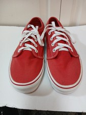 New Vans Off The Wall Red Sneakers Mens 7 Womens 8.5