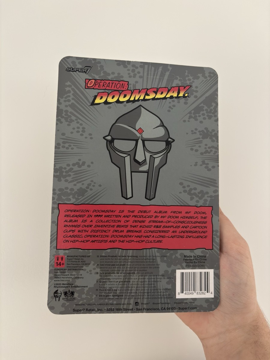 MF DOOM x SUPER7 - OPERATION DOOMSDAY REACTION ACTION FIGURE MF DOOM x SUPER7 - OPERATION DOOMSDAY REACTION ACTION FIGURE