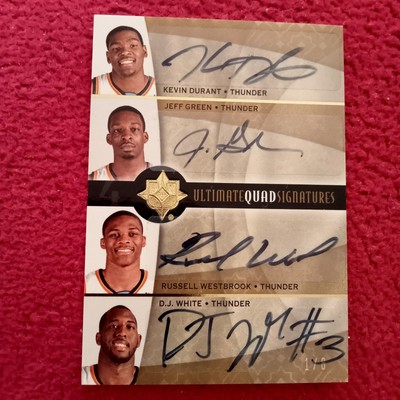 2008/09 UD Ultimate Collection .  OKC Quad Auto.  Durant , Westbrook , ltd 8