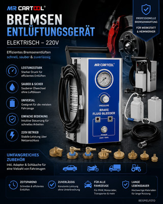 MR CARTOOL Bremsenentlüftungsgerät 220V Elektrisch