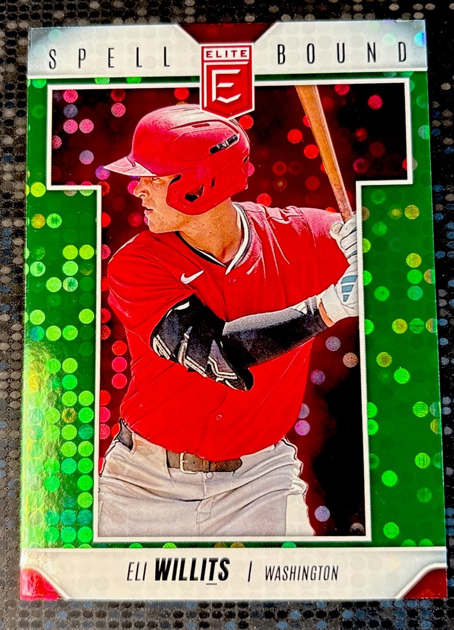 2026 Panini Donruss Elite ELI WILLITS Spellbound Green Disco #24 Nationals