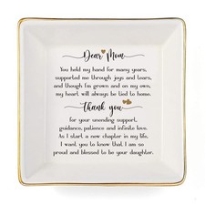 Mother of Bride Gifts from Daughter,Jewelry Holder Ring Dish Organizer,Weddin...