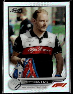 2022 Topps Chrome Formula 1 #58 Valtteri Bottas Refractor Racing Card 3002B