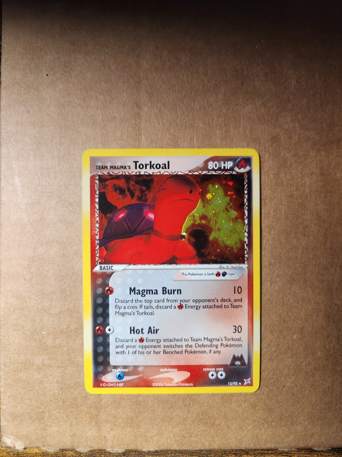 Pokemon - Team Magma's Torkoal Holo - Team Magma vs Team Aqua 12/95 NM