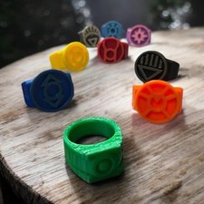 Green Lantern Lanterns Power Rings Set Of 9 Cosplay Replica Costume Size 9 - 12