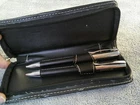 Vintage Coca Cola Pen And Pencil Set In Original Holder leather wrapped