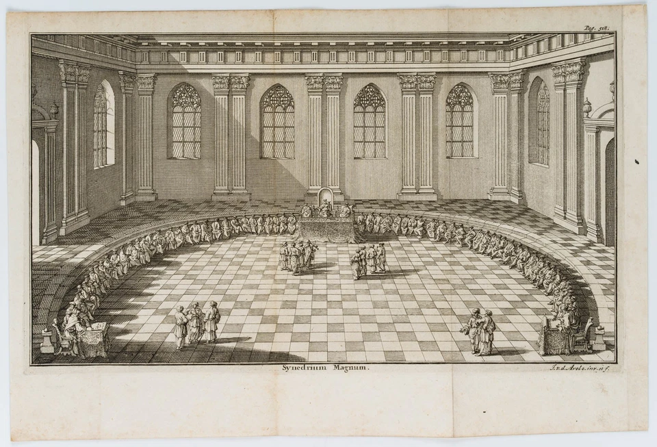 J. AVELE (1655-1727), Synedrium Magnum, Obergericht, Rad. Klassizismus Berufsleb - Bild 2 von 4