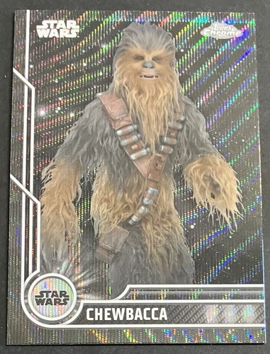 2023 Topps Chrome Star Wars Chewbacca #23 Black Wave Refractor Independent
