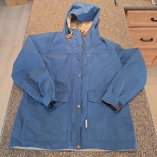 VTG Trailwise Berkeley Jacket Wmns Sz Small Blue Hooded Hiking Coat Parka USA