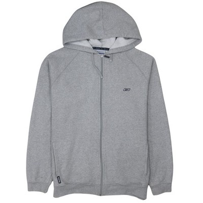 Reebok Hoodie Herren UK Größe L Grau Full Zip