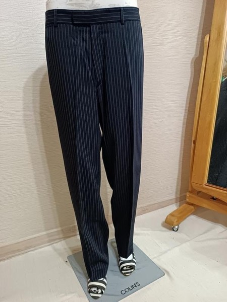 Women Rene Lezard Trousers Black Wool 44 / XXL /