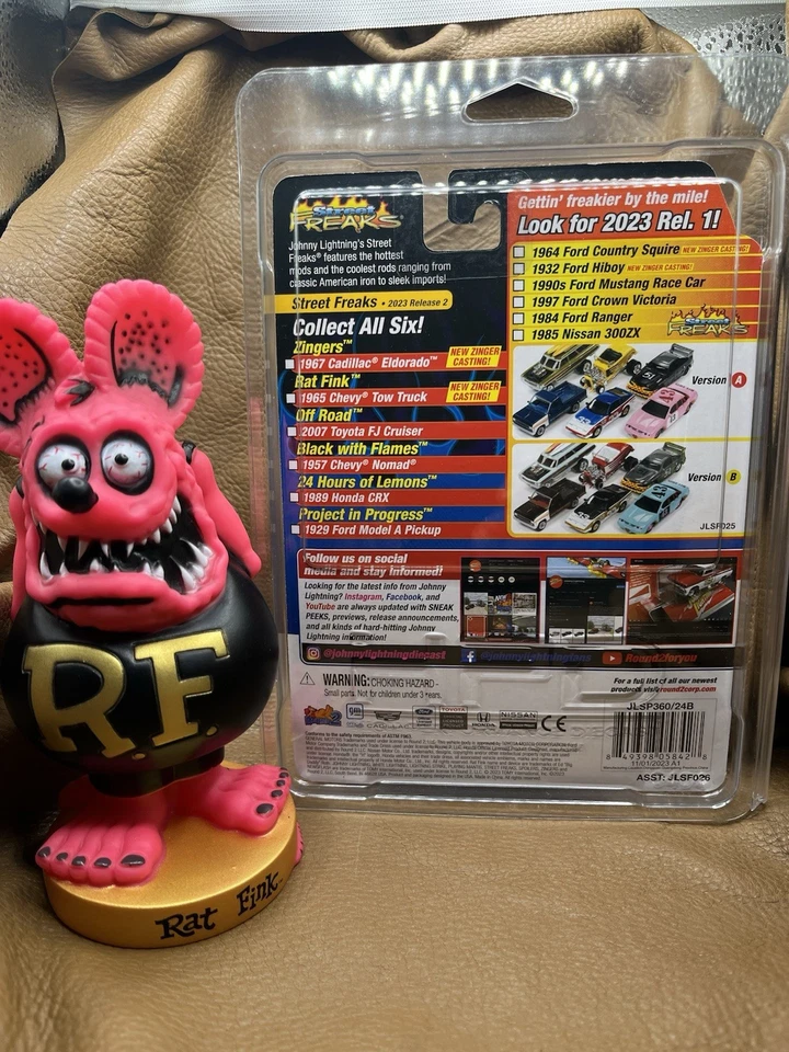 JOHNNY LIGHTNING CHASE RAT FINK CHASE 1/3484 CHEVY GRÚA 65 ROSA!! Foto 2 de 4