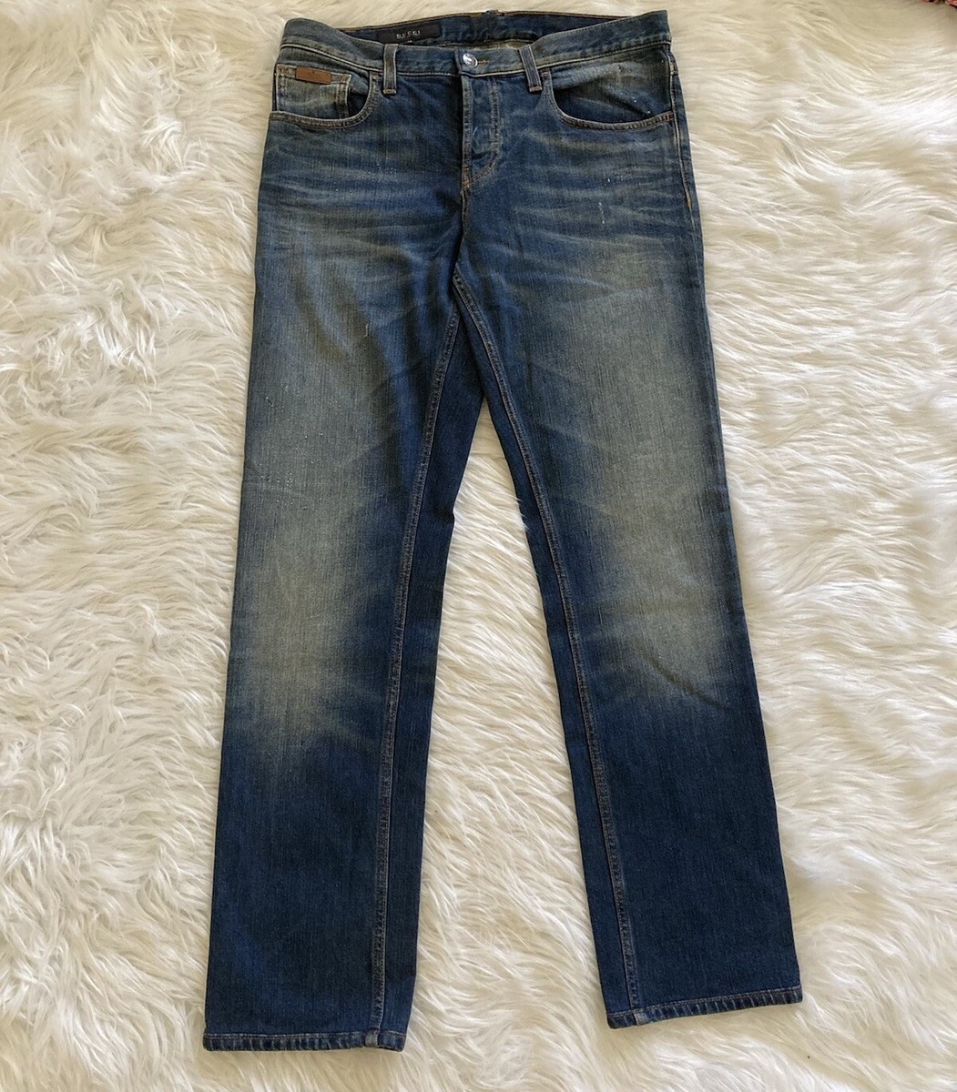 GUCCI グッチ スキニー デニムパンツ ジーンズ skinny 48 楽天市場】GUCCI 2019SS Symbols Tapered Denim Pant 408637