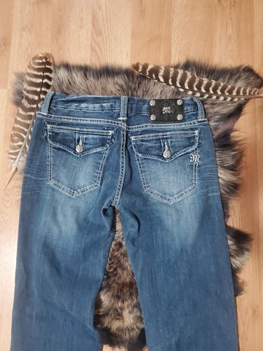 Women's Miss Me Wide Leg Jeans Size 28 with Metal Studded Designs Comfortable - Picture 12 of 24