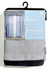 Home Essence Tiler Tab & Tie Top Single Window Panel 40x84in Grey