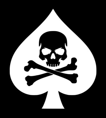 Spade Skeleton Die Cut Vinyl Decal Sticker Car Truck Pickup Laptop ...