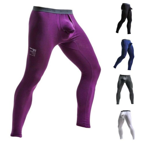 1 Inverno Uomo Termici Lunghi Pacco Marsupio Pantalone Leggings Intimo Slim  L ~ | eBay