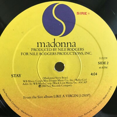 マドンナ　LIKE A VIRGIN　スペイン盤 12”シングルレコード MADONNA 12