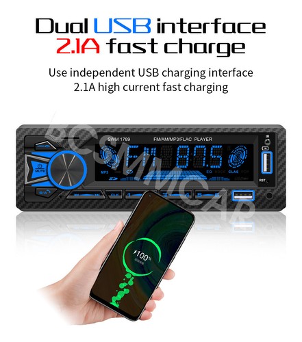 MP3 Player Bluetooth Car Receiver FM Radio Stereo 1Din In-Dash Audio USB - Picture 13 of 21