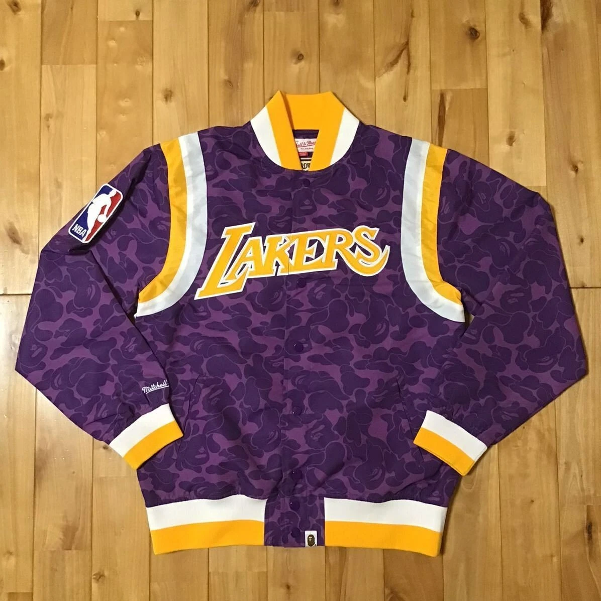 Mitchell & Ness × BAPE LAKERS WARM UP JACKET snoop A Bathing Ape Size M