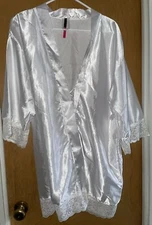 Seven Til Midnight Three Quarter Bridal Satin Bride Robe Women