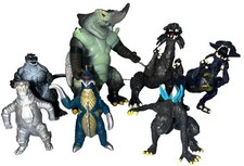 LOT OF 6 Bandai Toho Co. Chibi Godzilla Action 2" FIGURES J4