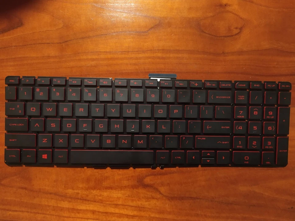 TECLA para teclado retroiluminado inglés estadounidense serie 17-w HP OMEN Foto 3 de 4