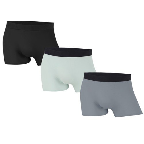 Boxer uomo sexy traspirante seta ghiaccio slip senza cuciture pantaloncini intimo mutande - Foto 21 di 21