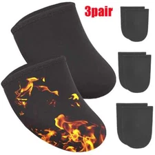 3Pairs Neoprene Ice Bath Toe Covers Toe Warmer for Women Man Skiing Cycling