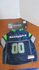 Pets First~NFL SEATTLE SEAHAWKS "00" Dog JERSEY~Small 9"-12"~NWT