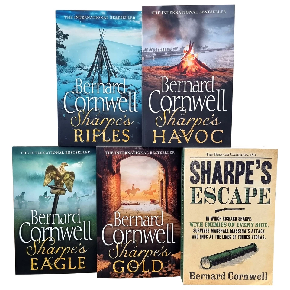 The Sharpe Series 6 to 10 Collection 5 Books By Bernard Cornwell - Fiction - PB - Imagem 2 de 2