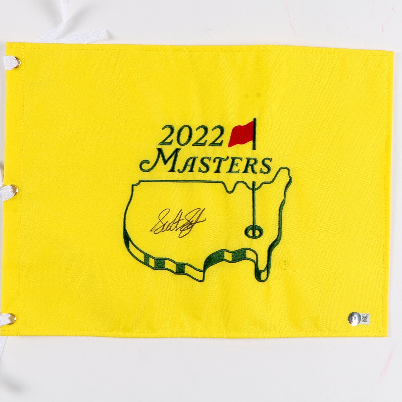Scottie Scheffler Signed Official 2022 Masters Flag Augusta Champion