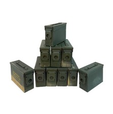 30 Cal Ammo Cans 10 Cans Grade 2. Ten Empty Ammunition Cases. M19A1 Ammo Cans